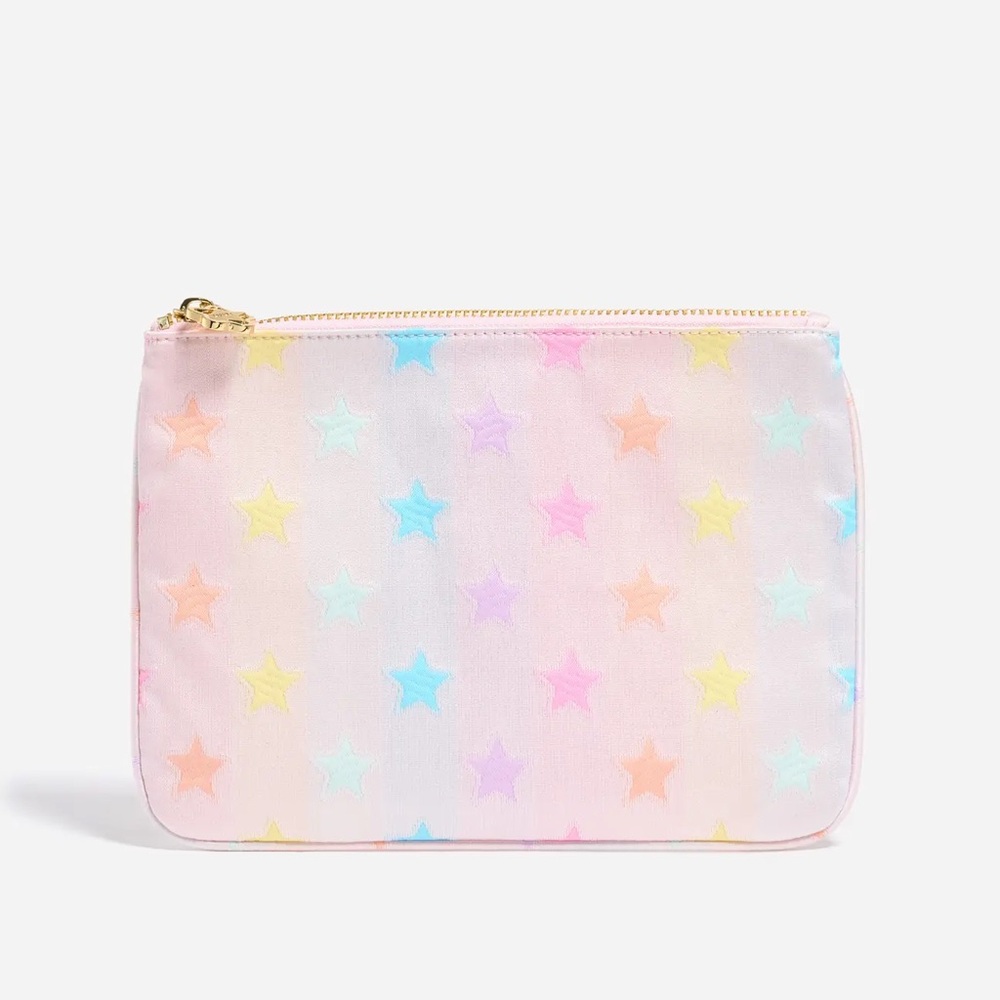 Stoney Clover Lane x Park & Beach rainbow stars flat pouch